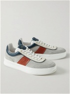 Tod's - Leather-Trimmed Suede Sneakers - Gray