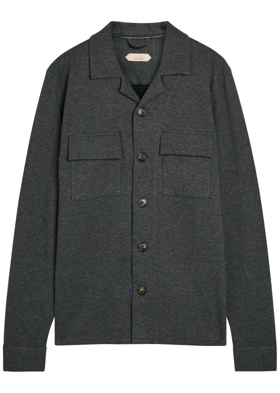 Aurélien Cotton-blend Overshirt Charcoal