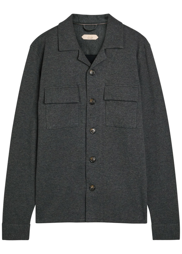 Photo: Aurélien Cotton-blend Overshirt Charcoal