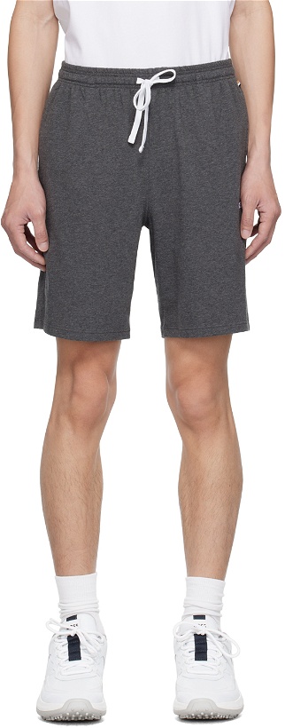 Photo: BOSS Gray Embroidered Shorts