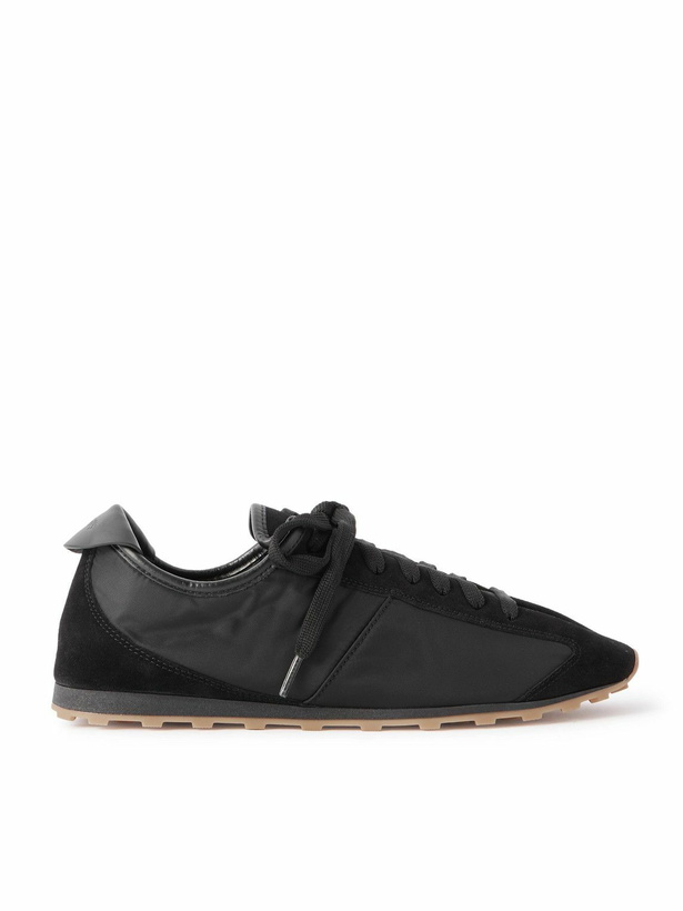 Photo: Jacquemus - The Tennis Suede-Trimmed Shell Sneakers - Black