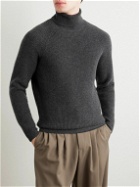 Saman Amel - Ribbed Cashmere Rollneck Sweater - Gray