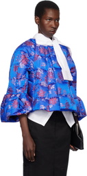 Comme des Garçons Navy Jacquard Quilted Jacket