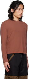 SPENCER BADU Brown Crewneck Long Sleeve T-Shirt