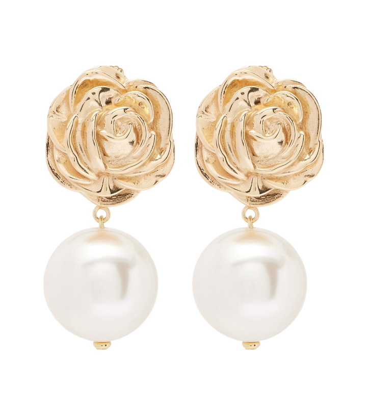 Photo: Magda Butrym Faux pearl gold-plated drop earrings
