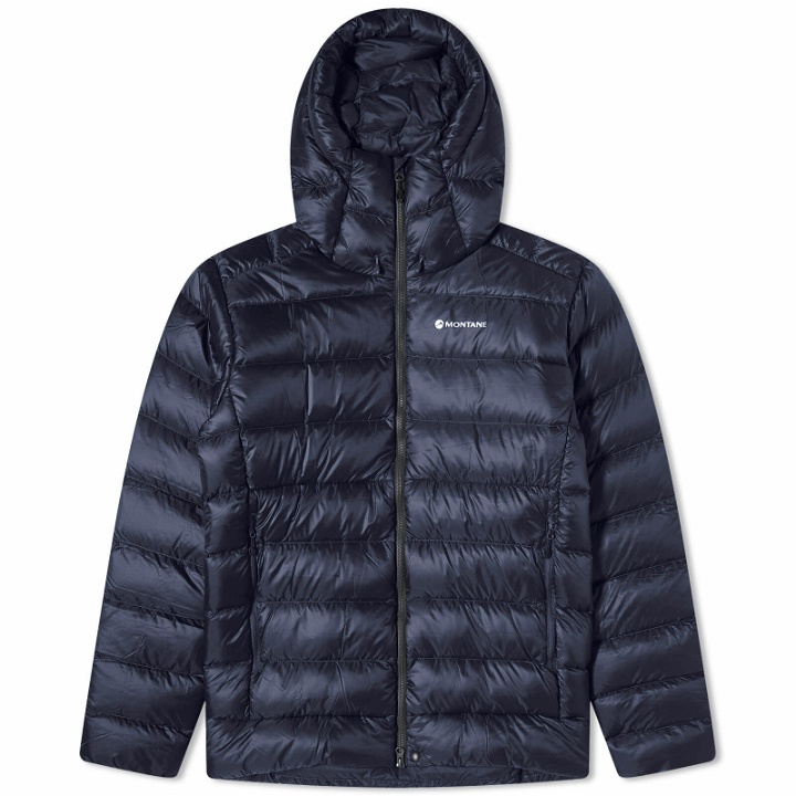 Photo: Montane Men's Anti-Freeze XPD Hooded Down Jacket in Eclipse Blue