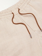 SEASE - Summer Mindset Tapered Hemp Drawstring Trousers - Neutrals