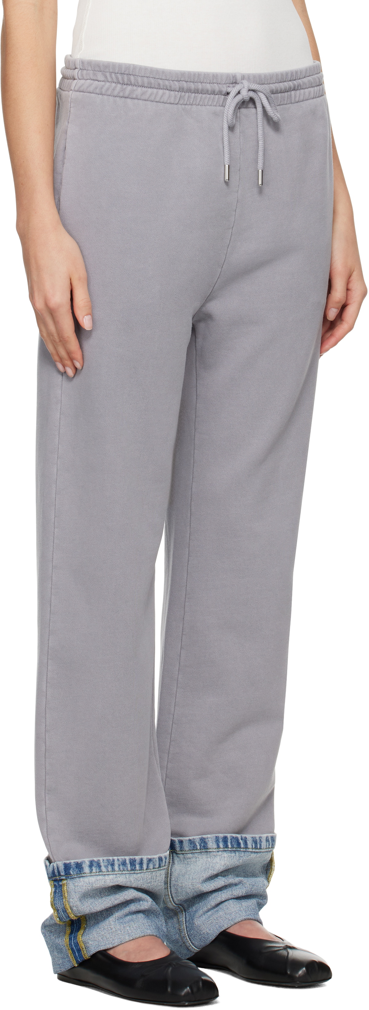 Moschino Jeans Gray Cotton Fleece Lounge Pants