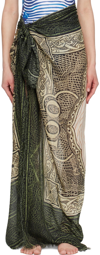 Photo: Jean Paul Gaultier Green & Off-White 'The Cartouche' Cover Up