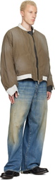 424 Khaki Military Bomber Jacket
