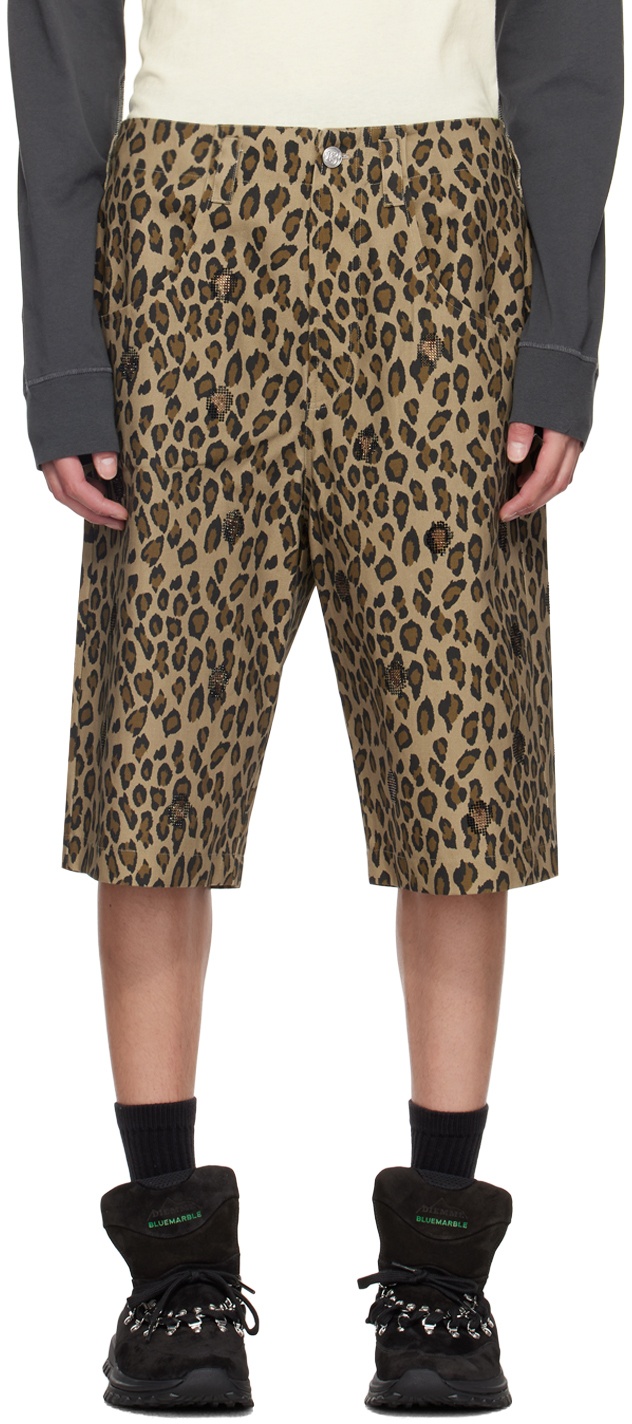 Photo: BLUEMARBLE Beige & Brown Leopard Shorts