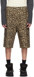 BLUEMARBLE Beige & Brown Leopard Shorts