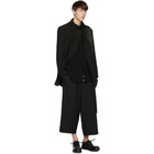 Yohji Yamamoto Black Wool Button Trousers