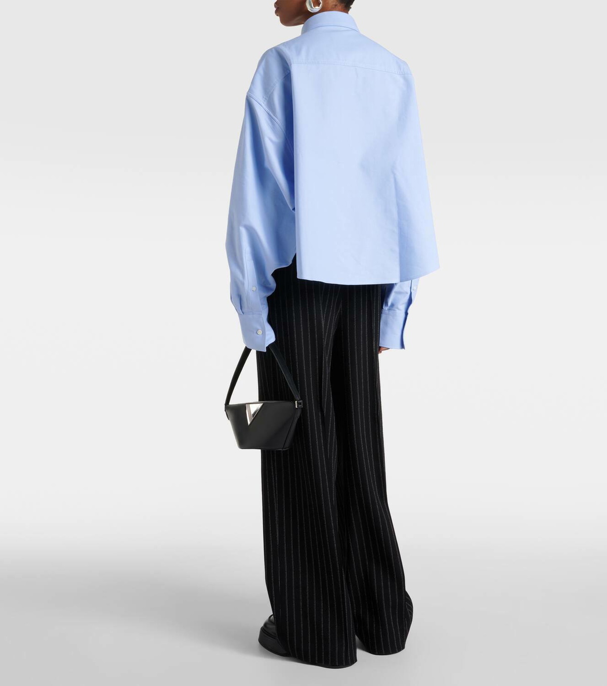 Ami Paris Ami de Cœur cropped cotton shirt
