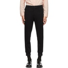 Solid Homme Black Tricot Lounge Pants