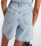 Self-Portrait Embellished denim shorts