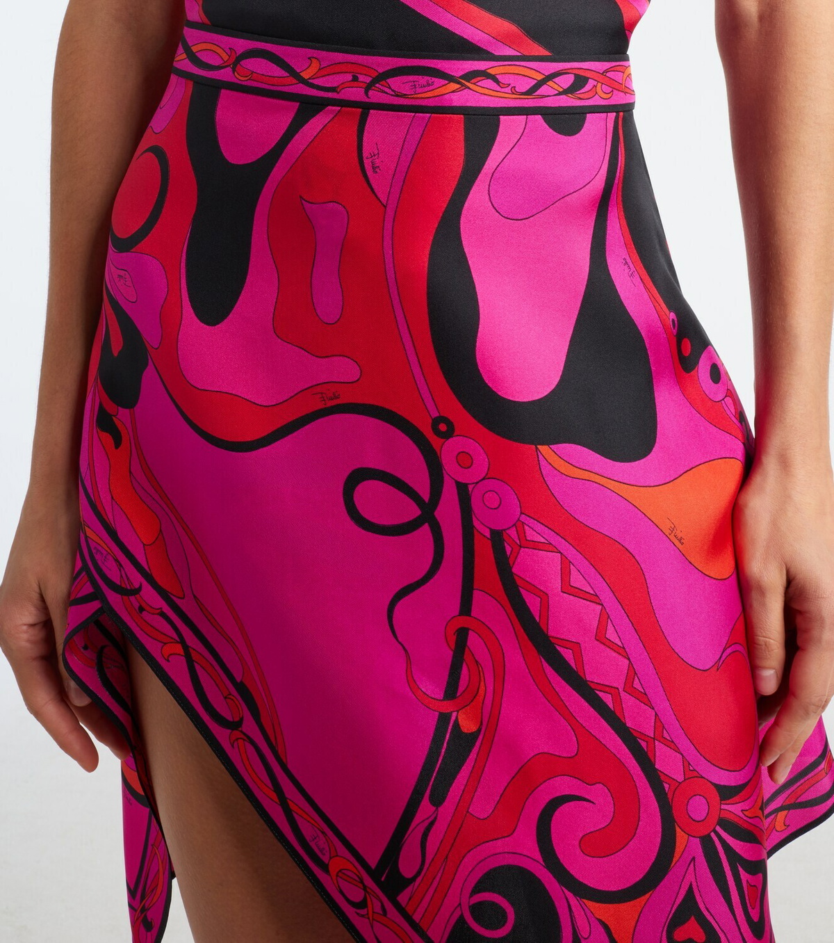 Pucci Orchidee silk twill miniskirt