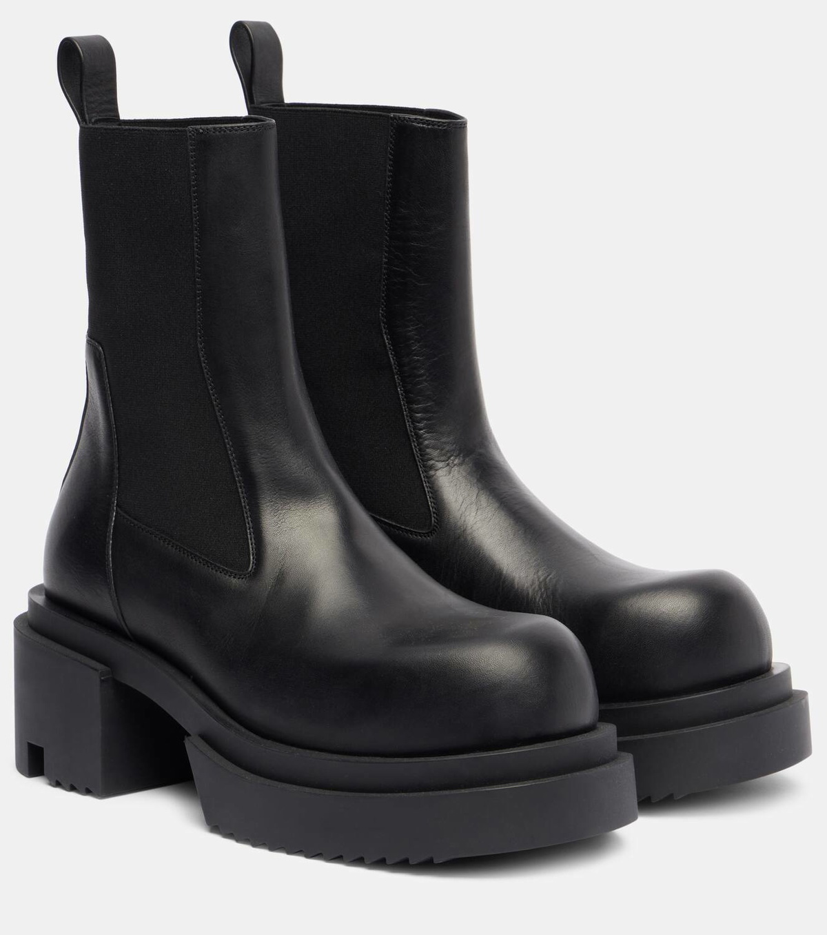 Rick Owens Beatle leather platform Chelsea boots