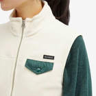 Sporty & Rich Women's Zipped Polar Fleece Vest in Cream