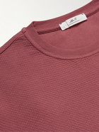 Mr P. - Textured Organic Cotton T-Shirt - Burgundy