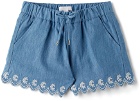Chloé Baby Indigo Cotton Shorts