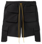 Rhude - Cotton Drawstring Cargo Shorts - Black