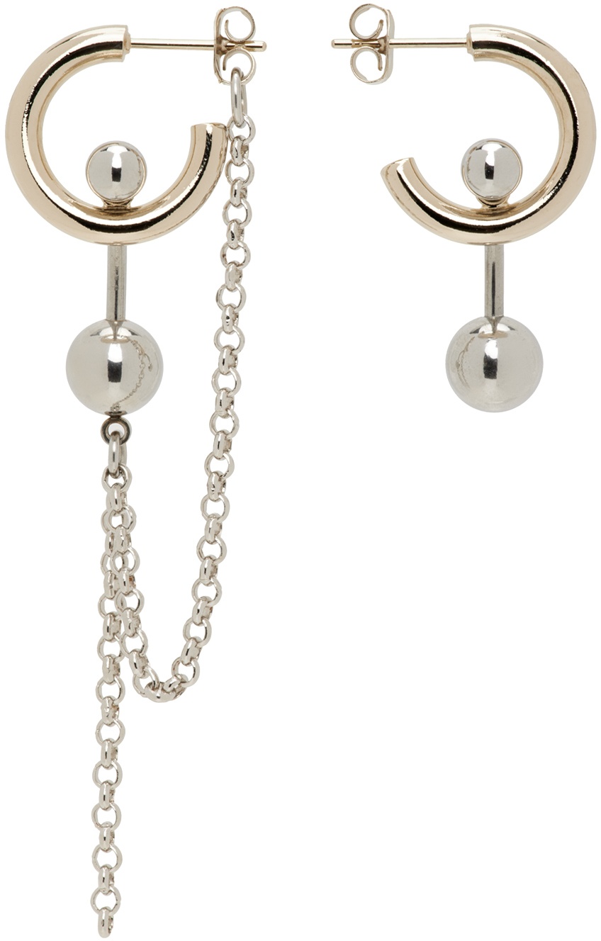 Photo: Justine Clenquet Gold & Silver Alexa Earrings