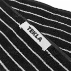 Tekla Fabrics Wash Cloth in Black Stripes