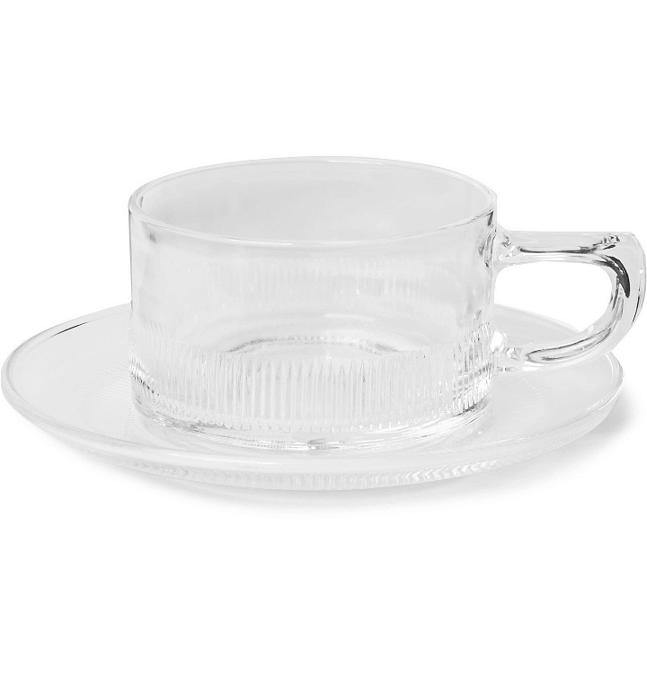 Photo: BY JAPAN - Hirota Glass Cup and Saucer Set - Neutrals