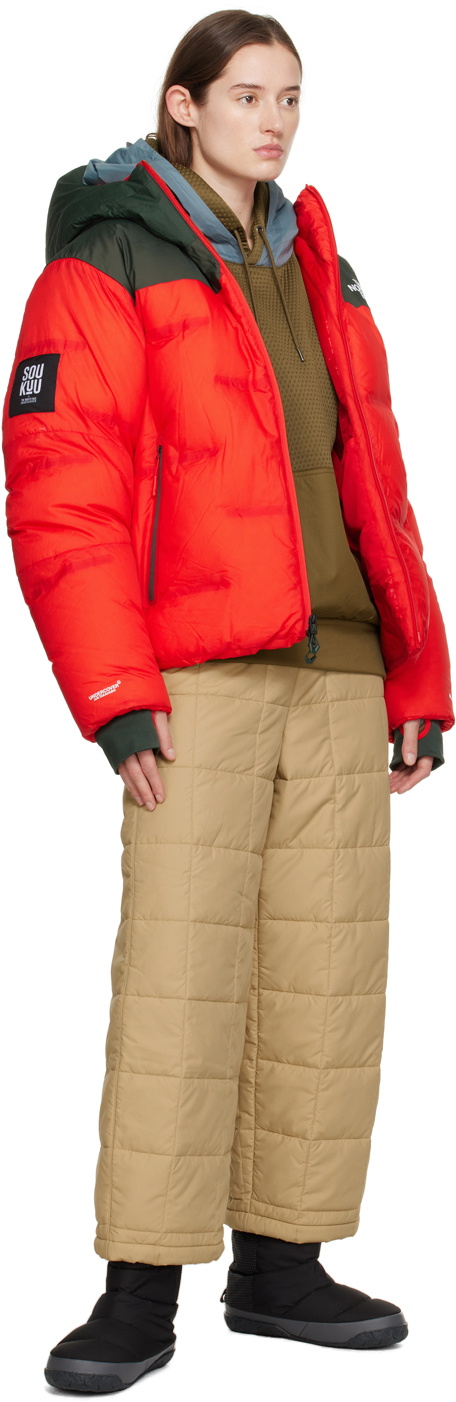 UNDERCOVER Red & Green The North Face Edition Nuptse Down Jacket