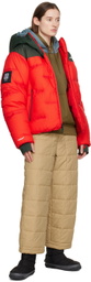 UNDERCOVER Red & Green The North Face Edition Nuptse Down Jacket