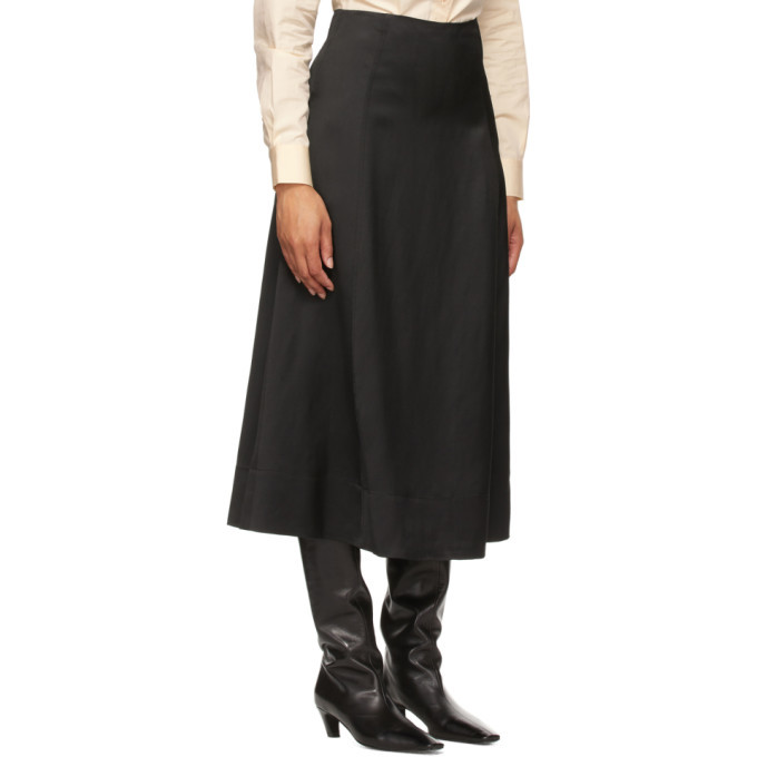 Toteme Black Linen Heavy Skirt Toteme