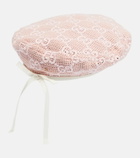 Gucci GG cotton crochet beret