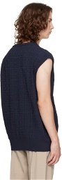 Givenchy Navy Textured Vest
