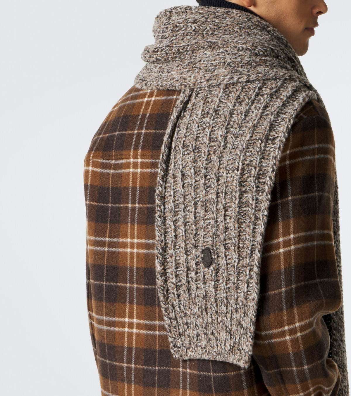 Moncler Wool-blend tweed scarf