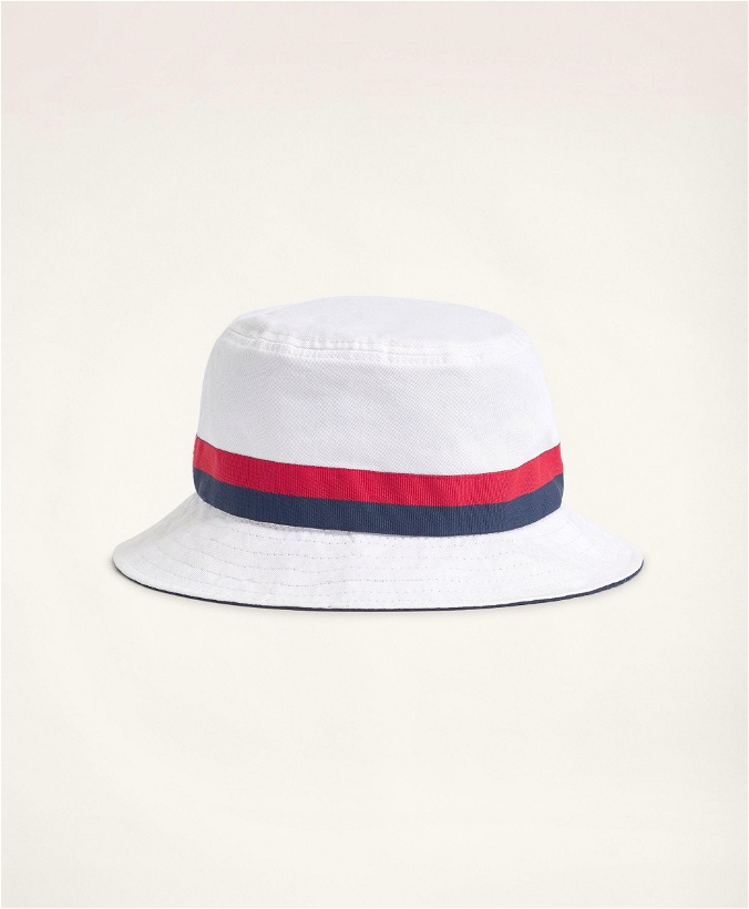 Photo: Brooks Brothers Men's Reversible Bucket Hat | White