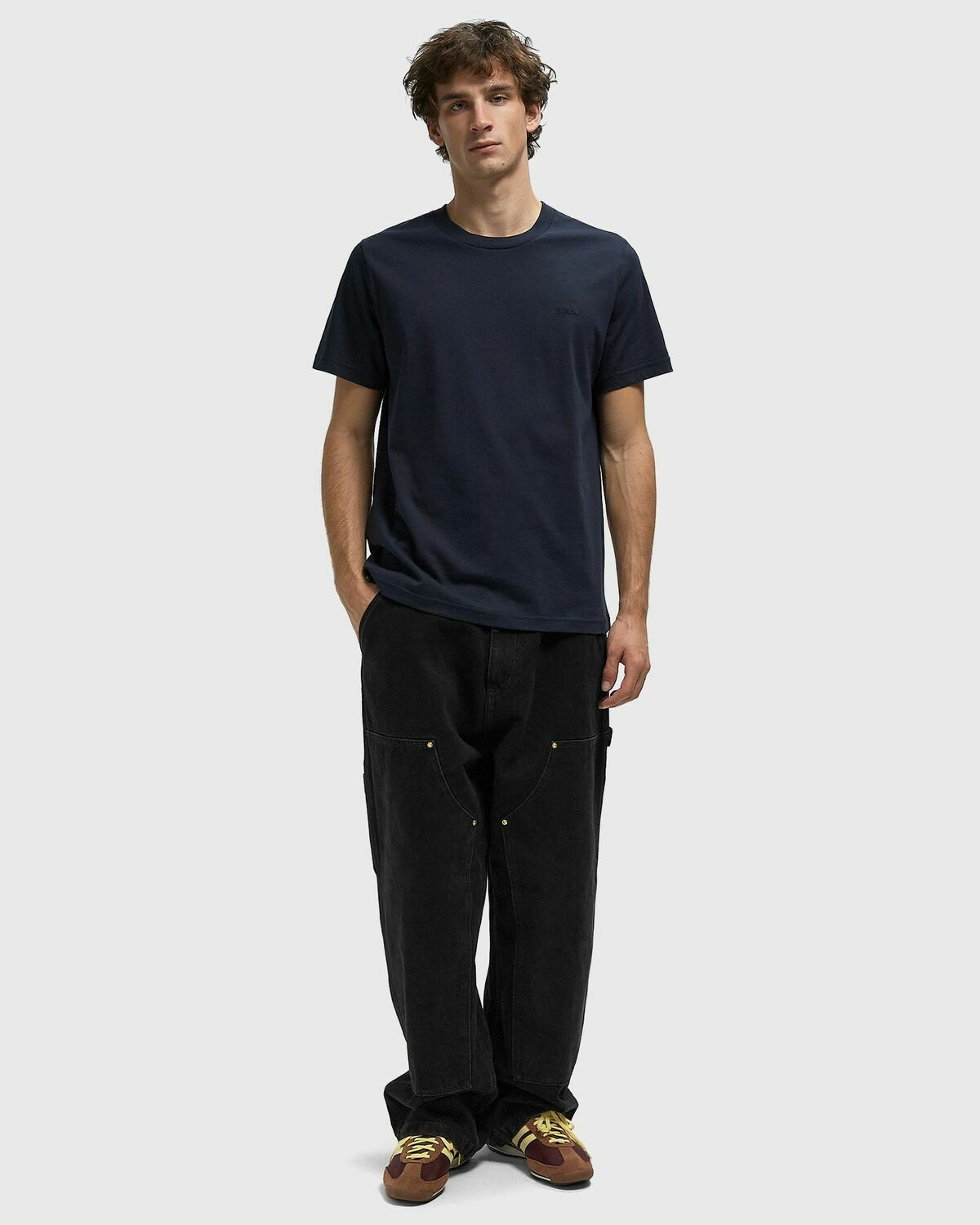 A.P.C. JERSEY BIOLOGIQUE Blue Mens Shortsleefe