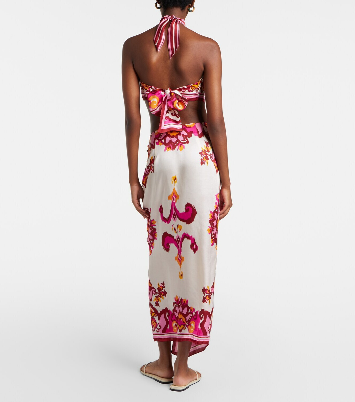 Poupette St Barth Dana printed wrap skirt