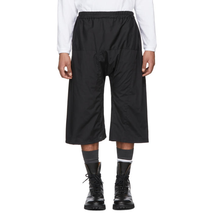 Raf Simons Black Wool Wide-Leg Chino Trousers adidas x Raf Simons