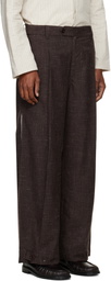 NULLUS Brown Layered Folded Trousers