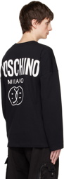 Moschino Black Double Smiley Long Sleeve T-Shirt