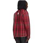 Off-White Red and Black Padded Hoodie Shirt