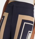 SIR Pietra printed silk wide-leg pants