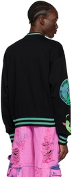 GCDS Black Surfing Wirdo Sweater