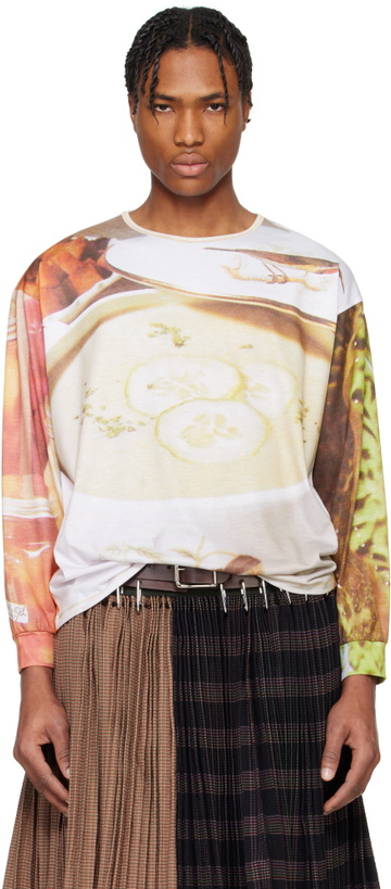 Photo: Chopova Lowena SSENSE Exclusive Multicolor Oversized Jersey Soup T-shirt