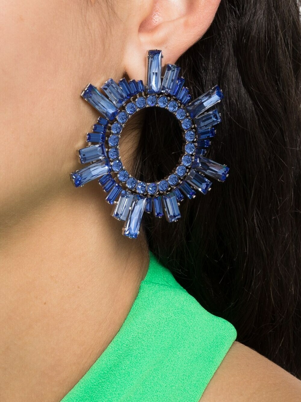 【Amina Muaddi】 Astraクリスタル-embellishedイヤリング Amina Muaddi | Mini Begum black crystal earrings | Savannahs