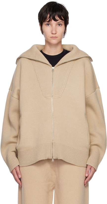 Photo: Trunk Project Beige Zip-Up Sweater