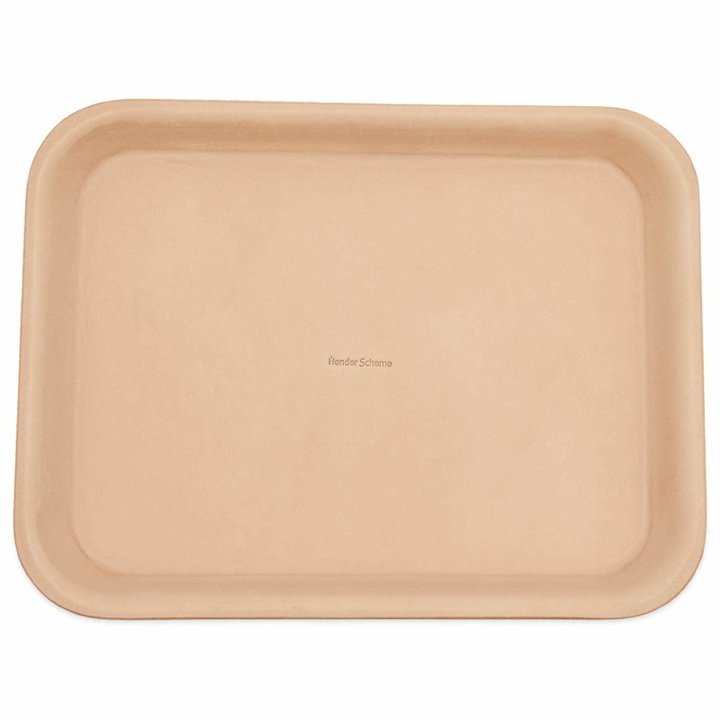 Photo: Hender Scheme Leather Tray - Medium in Natural 
