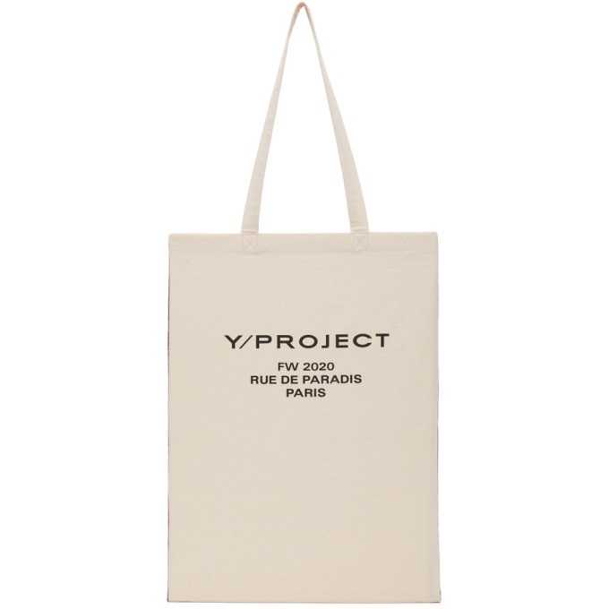 Photo: Y/Project Reversible Red and Beige Scarf Tote Bag