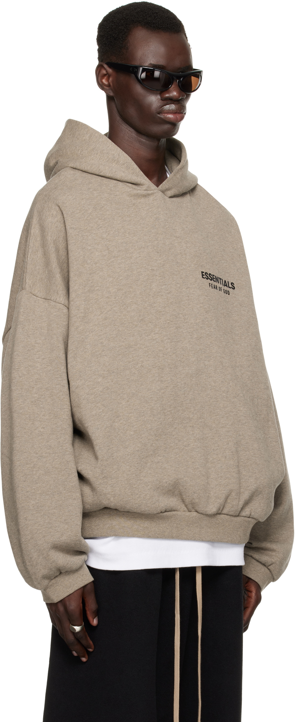 Fear of God ESSENTIALS Gray Fleece Hoodie Fear Of God Essentials